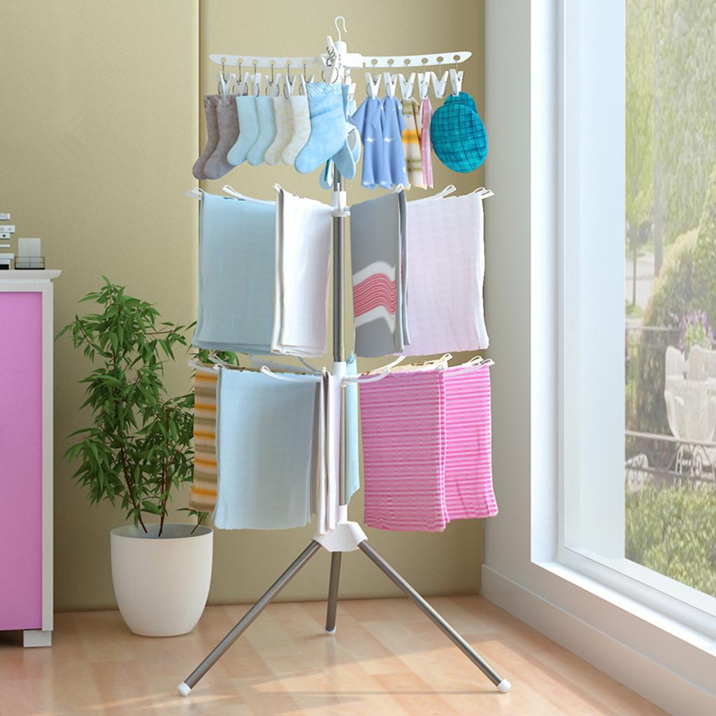 3 Tiers Foldable Drying Rack S - Baby Clothing Drying Rack recension och pris