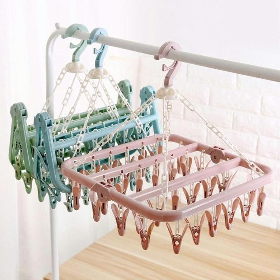1 Pcs 32 Clips Folding Clothes - Baby Clothing Drying Rack recension och pris