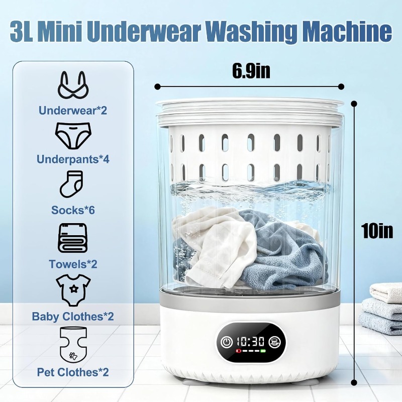 3L Mini Washing Machine,3 In 1 - Baby Clothing Washing Machine recension och pris